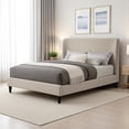 thumbnail image 4 of Ilios Innova | Cama King Size Beige con Cabecera Tapizada en Lino y Poliéster | Estructura de Madera Resistente, 4 of 9