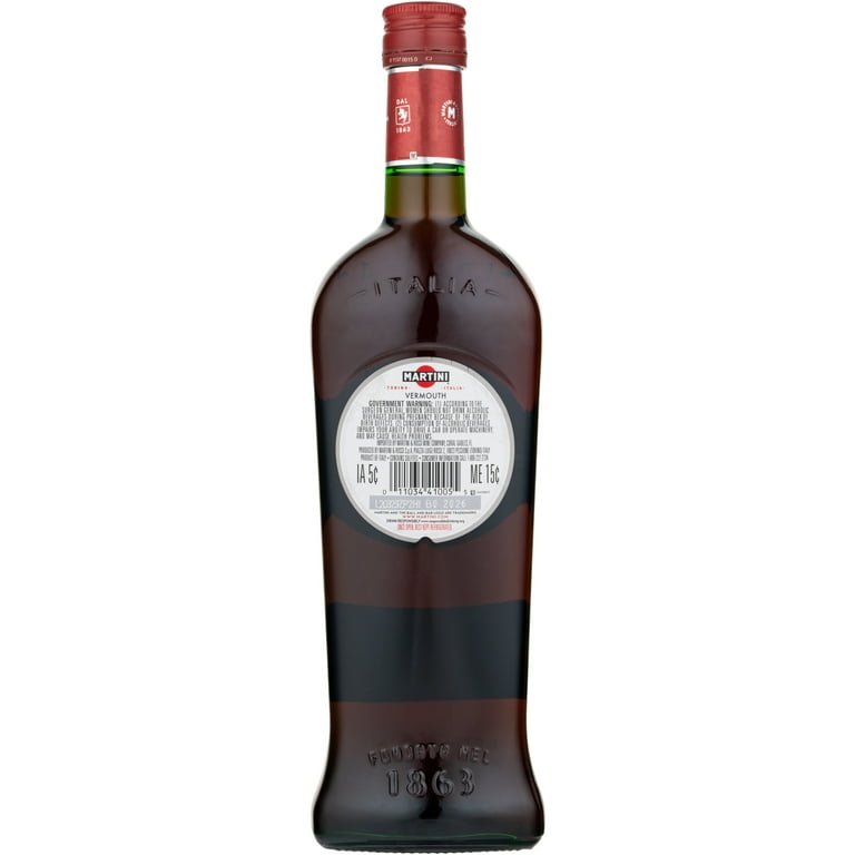 MARTINI & ROSSI Rosso Vermouth Cocktail Mixer, 750 mL Bottle, ABV 15%