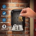 thumbnail image 4 of Croing Key Lock Box, Combination Lockbox Wall-Mounted Key Storage Box for House Keys, Resettable Code Safe Security Lock Box for Home, Office, Apartment Spare Key Storage, 4 of 6