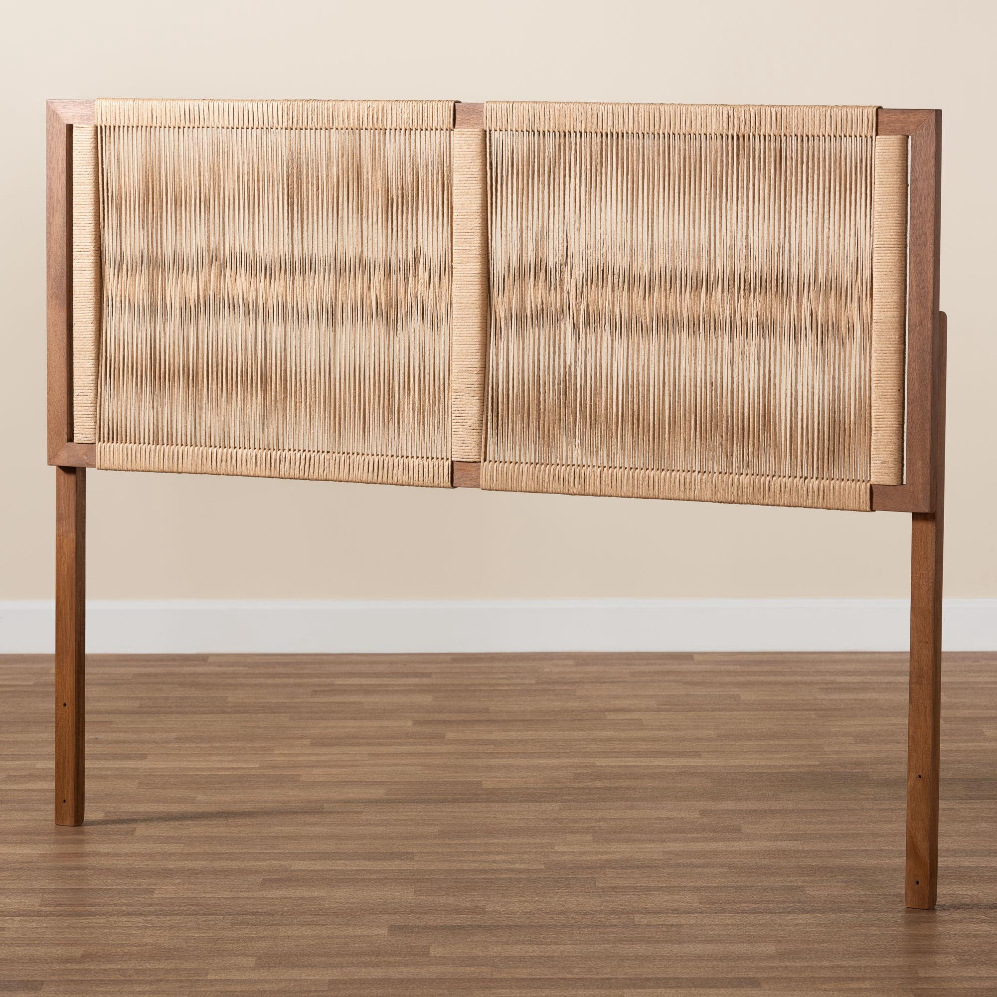 bali & pari Holitz Boho Headboard, King, Walnut Brown
