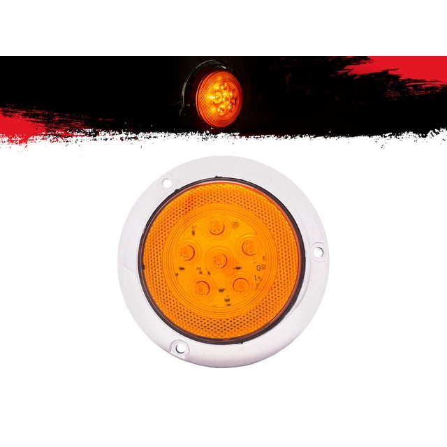 Plafón Posterior Redondo 12 Leds Luz Ámbar 12-24 V Tunelight-Renovatio