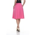 thumbnail image 4 of White Mark Women's Mid Length Fit and Flare Skirt, 4 of 5