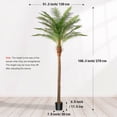 thumbnail image 3 of OLIVIVI Faux Palm Tree 9FT Tall Artificial Silk Plant for Home Indoor Outdoor Fake Lifelike Potted Tree 2 pack, 3 of 16