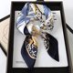 thumbnail image 1 of Bufanda cuadrada de seda 2023 de marca de lujo para mujer, banda para el pelo de gato para el cuello, Hijab de playa, Bandana para la cabeza, Foulard femenino de 70cm, 1 of 5