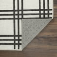 thumbnail image 5 of My Magic Carpet 3'x5' Machine Washable Kitchen Entryway Bedroom Area Rug - Plaid Black And Cream, 5 of 6