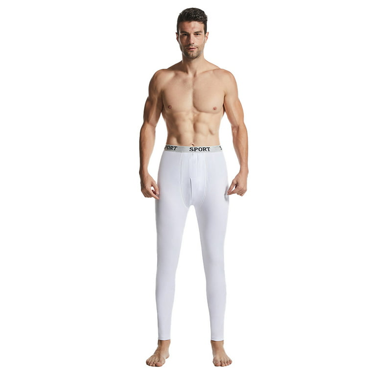 Traditional Long Johns Thermal Underwear For Men - white