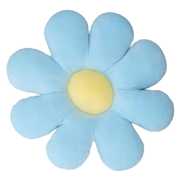 Cojín de margarita de peluche, suave cojín de margaritas, cojín de suelo para silla, sofá, coche, tipo 3