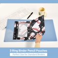 thumbnail image 5 of ALAZA 2 Pack Pencil Pouch Baseball Hearts Pencil Case for 3 Ring Binder Clear Window Pencil Bag Organizers, 5 of 6