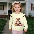 thumbnail image 3 of Yuyamidu Owl Sweatshirt for Girls Size 5-6 Long Sleeve Ruffle Shoulder Tops Y2K Cute Animal Graphic Sweatshirts Lightweight Comfy Playwear for School Outdoor Play, 3 of 8
