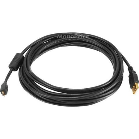 UPC: 0844660054603 | Monoprice USB 2.0 Cable 15 ft.L Black 5460