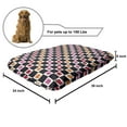 thumbnail image 2 of Geometric Pet Bed, Grid Style Checkered Pattern with Cool Vivid Squares Geometrical Retro Motifs, Resistant Pad for Dogs and Cats Cushion with Removable Cover, 24" x 39", Multicolor, by Ambesonne, 2 of 4