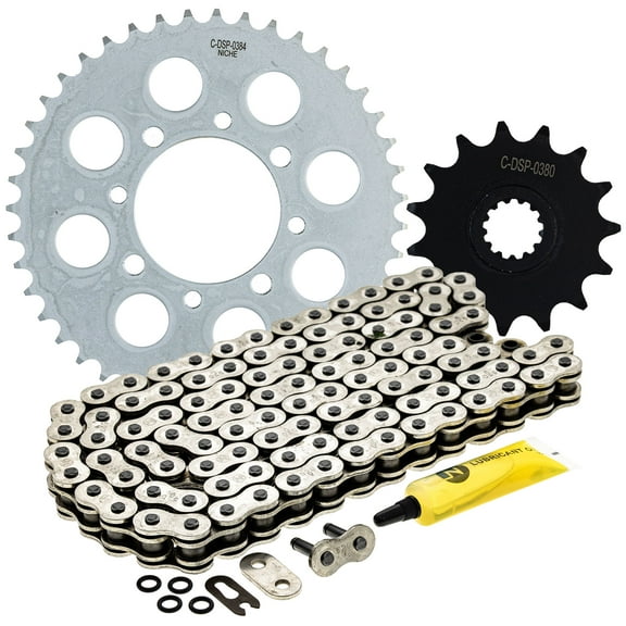 Niche Sprocket Chain Set for Suzuki TU250X 15/43 Tooth 520 O-Ring Front Rear MK1013145