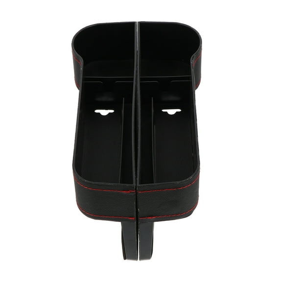 2Pcs Car Seat Gap Organizer Storage Box Console Side Pocket Accessories (Black)