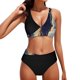 thumbnail image 1 of Gibobby Conjunto de Bikini Traje de baño de dos piezas estampado de verano para mujer(Negro,CH), 1 of 5