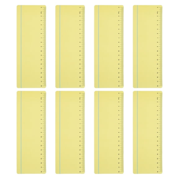 Uxcell Guided Reading Strips Highlight Colored Overlay Bookmark Reading Tracking Ruler with Line, Yellow 8pcs