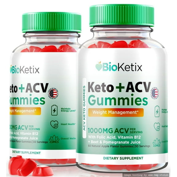 (2 Pack) BioKetix Keto ACV Gummies, BioKetix Gummies, Official Keto ACV Formula Supplement, All Natural Bio Ketix Gomitas, Apple Cider Vinegar 2000 mg Reviews (120 Gummies)