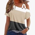 thumbnail image 4 of Scyoekwg Casual Womens Tops Short Sleeve Lightweight Trendy Going Out Tops Womens Summer Fashion Loose Ladies Blouses Dressy Casual, 4 of 4