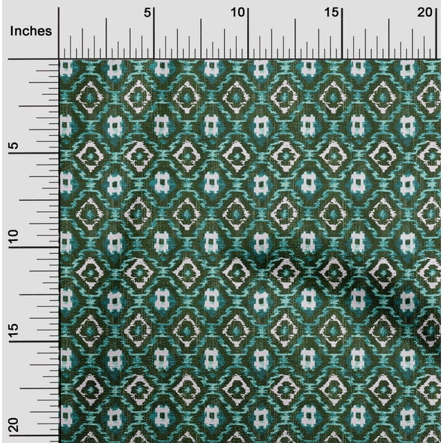 oneOone Polyester Lycra Fabric Check Kasuri Print Sewing Fabric BTY 56 Inch Wide