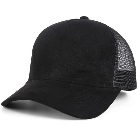 Suede Mesh Back Baseball Cap for Men Women Trendy 6-Panel Baseball Hats Sports Hat Sun Hat for Outdoor