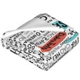 thumbnail image 2 of Salouo Hello Print Bed Blankets,Flannel Blanket Comfortable Air Conditioning Blanket Lightweight Blanket for Sofa Bed Travel & Couch -50"x40", 2 of 8