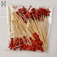 thumbnail image 7 of Christmas Cocktail Picks Fruit Sticks Disposable Bamboo Sticks Snowflakes 50PCS, 7 of 7