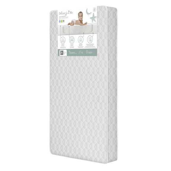 Dream on Me Carousel 6" Full-Size Firm Foam Crib & Toddler Bed Mattress