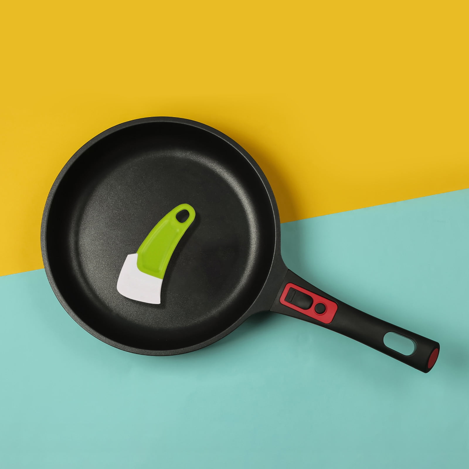 Silicone Pot Scraper to Kitchen Cleaning, Small Dish Scraper with Hole for Pans, Pots, Non-stick Plastic Pot Scraper Tool, Food Scraper, Non Scratch