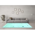 thumbnail image 3 of Ahgly Company Indoor Rectangle Solid Light Blue Modern Area Rugs, 3' x 5', 3 of 4