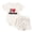 A02-White, variant on UngA Newborn Baby Boy Summer Clothes Auntie's Little Bestie Short Sleeve Romper Shorts Set Infant Waffle Knit Outfit (Blue,3-6 Months)