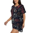 thumbnail image 2 of Picia Thanksgiving Pajamas Sets for Women Soft Short-Sleeved Pjs with Lounge Shorts Two Piece Sleepwear-, 2 of 9