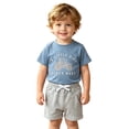 thumbnail image 2 of Spazoro Toddler Boys 2PC Outfit Sets, Short Sleeve Tractor Print T-Shirt & Elastic Waist Shorts Crew Neck Summer Clothes Set for Baby Boys Light Blue Size 6-12 Months, 2 of 6