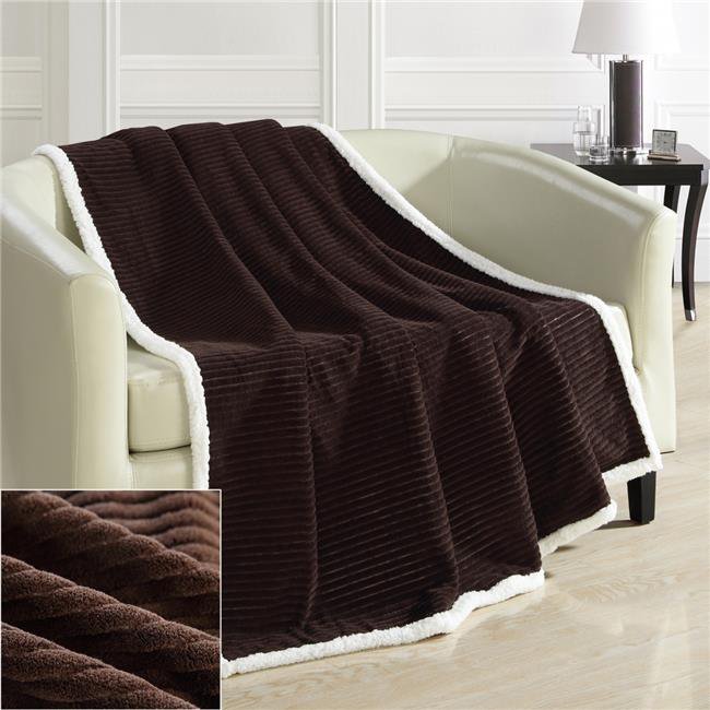 Chic Home TB5291US Zurich Micro Mink Sherpa Lined Ribbed Texture Ultra