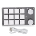 thumbnail image 1 of Programmable Keypad, Multifunction Portable Dustproof Macro Mechanical Keyboard  For Gaming For Office Black White,Black, 1 of 8