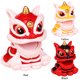 thumbnail image 3 of Año nuevo estilo chino danza del león figura león decoración de mesa para regalo rojo, 3 of 7