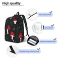 thumbnail image 5 of Balery Amanita Mushroom Vintage Canvas Backpack for Men and Women - Large Capacity, Durable Travel Laptop Bag for School, Work, Hiking, and Outdoor Activities, 5 of 7
