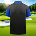 thumbnail image 5 of SGFCWSX Mens Polo Shirts Short Sleeve Slim Fit Quick-Dry Gradient Moisture-Wicking Casual Golf Shirts for Men Dark Blue Size XL, 5 of 5