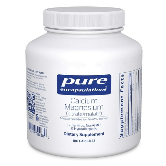 Pure Encapsulations Calcium Magnesium (Citrate/Malate) | Supplement to Support Bone and Cardiovascular Health* | 180 Capsules