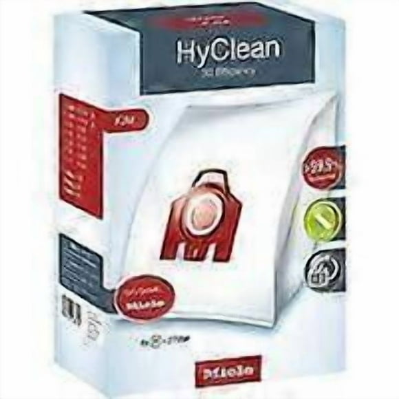 Miele 9917710 HyClean 3D Efficiency FJM vacuum cleaner bags, for vacuum cleaners with Miele bag, box with 4 bags H748