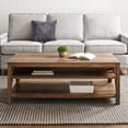 thumbnail image 3 of 48" A-Frame 2-Storage Shelves Coffee Table in Rustic Oak, 3 of 4