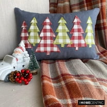 Christmas Lumbar Pillow Cover, 12" x 26" Gray Linen Pillowcase, Modern Christmas Tree Holiday Decor Oblong Pillow Cover For Sofa Couch, Hotels, Living Room, Bed Room - Christmas Magic