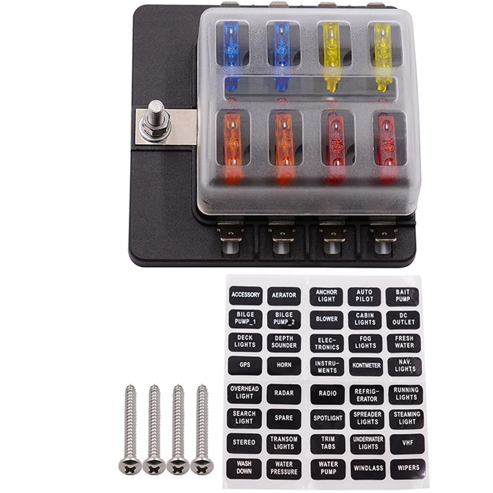 1230V Car RV Fuse Box Base Insurance Insert PC Terminal 1230V Car RV Fuse Box Base Insurance Insert PC Terminal