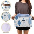 thumbnail image 3 of Yayeee Canvas Storage Basket with Handles for Shelves Fabric Bins Closet Organizer, Simple Cartoon Snowmen, 3 of 8