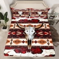 thumbnail image 2 of Castle Fairy Vintage Tribal Aztec Twin Sheet Sets,Western Bull Skull Bedding, 2 of 7
