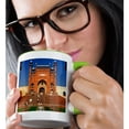 thumbnail image 2 of 3drose, Aarch of Badshahi Masjid, Lahore, Pakistan., 11oz Two-tone Green Mug, 2 of 6