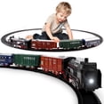 thumbnail image 1 of Set de tren navideño DeAO Toy para niños con señales de tráfico y vías, 1 of 7