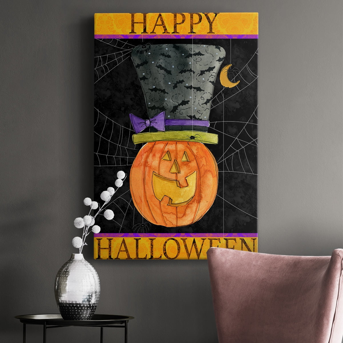 Happy Halloween Premium Gallery Wrapped Canvas - Ready to Hang