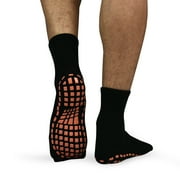 Men Non Slip Sticky Grips Socks 3 Pairs Tile Wood Floors Anti-Skid Workout Yoga Pilates Hospital Slipper Socks