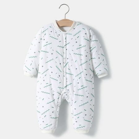 

QWZNDZGR Newborn Baby Bodysuit Newborn Warm Thickened Pure Cotton Clothes Baby Cotton Jacket Autumn And Winter 0 Winter Clothing March