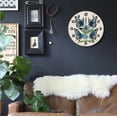 thumbnail image 2 of Eveokoki Round Wall Clocks Butterflies With Blue Flowers Wood Quartz Battery Operated Rustic Home Decor Handing Clocks for Living Room Kitchen Bedroom Bathroom Large Numbers Silent -12 Inch, 2 of 4