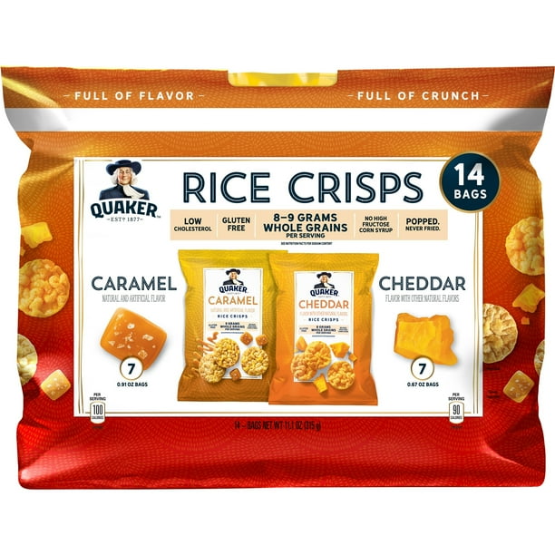 Quaker Rice Crisps Variety Pack, Cheddar & Caramel, 14 Count Walmart